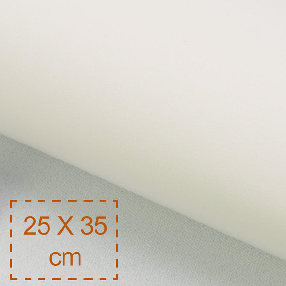 25x35 cm Leather Panel, Nappa Light Cream, Soft, 1 mm