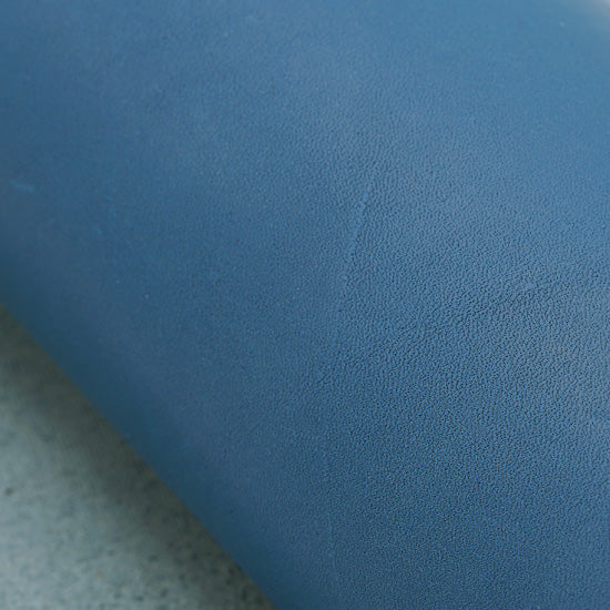 25x35 cm Leather Panel, Blue, Rigid, 1.8 mm