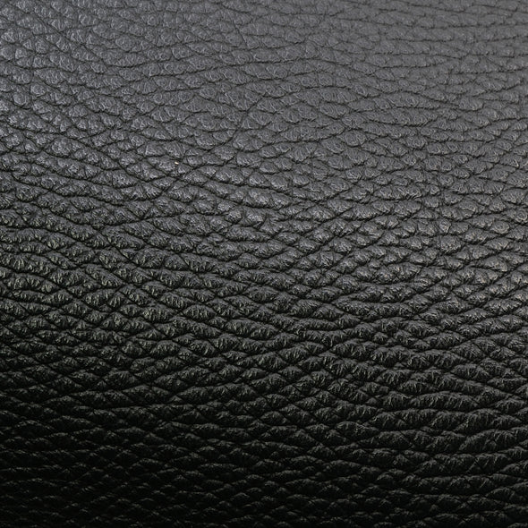 25x35 cm Leather Panel, Black Pebbled, Soft, 1.5 mm