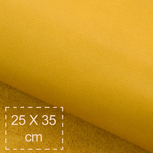 25x35 cm Leather Panel, Nappa Yellow Vintage Finish, Soft, 1.2 mm