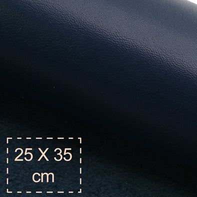 25x35 cm Leather Panel, Nappa Blue-Navy