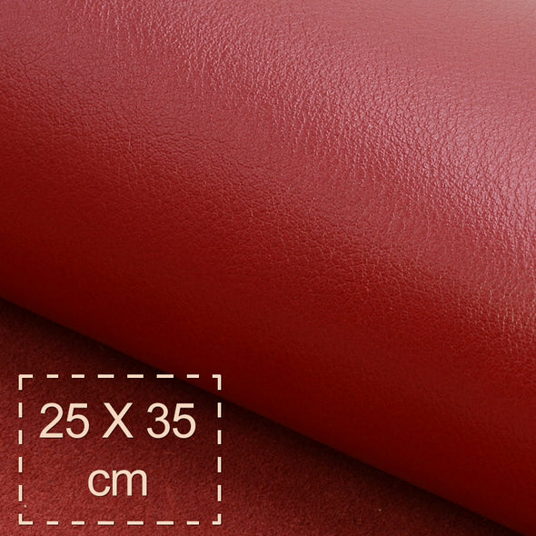25x35 cm Leather Panel, Nappa Red, Soft, 1.3 mm