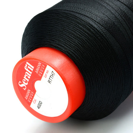 Serafil 10, Black 4000, Sewing Thread, Amann, 1000 m