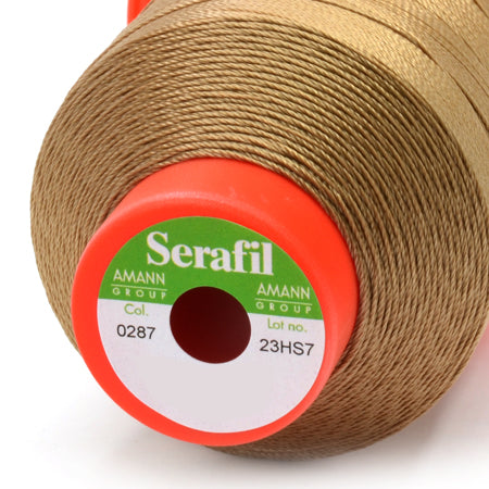 Serafil 10, Latte Brown 287, Sewing Thread, Amann, 300 m