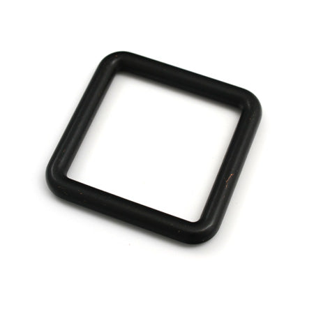 4 Pcs. Square Ring 20 mm, Color Black Copper