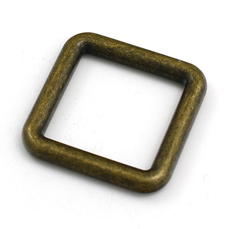 4 Pcs. Square Ring 30 mm, Color Old Brass