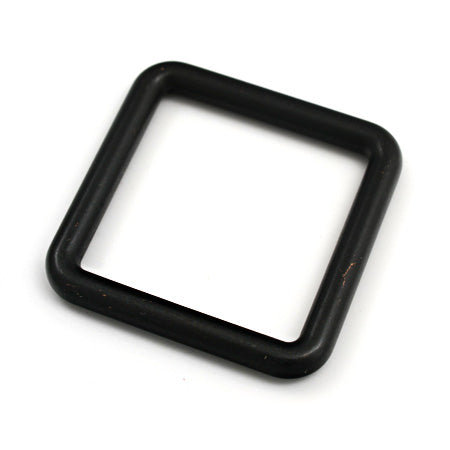 4 Pcs. Square Ring 30 mm, Color Black Copper