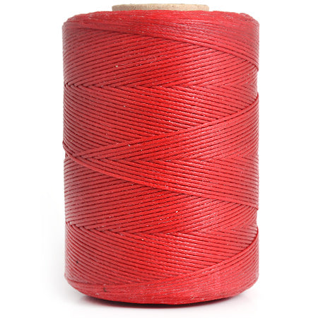 Waxed Thread 1.2 mm for Hand Sewing Leather, 350 m, Red 406