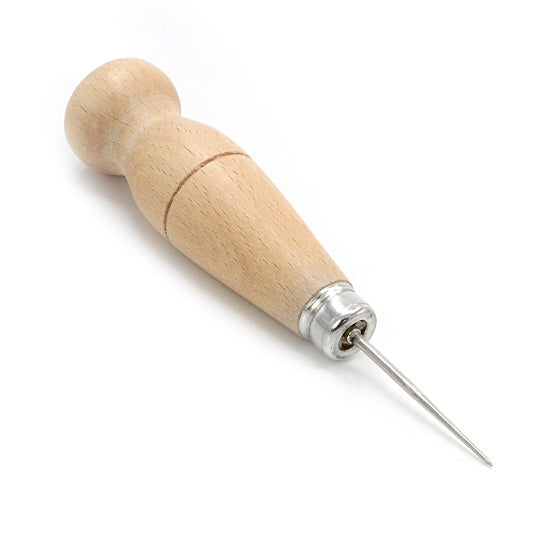 Leather Awl with Wood Handle