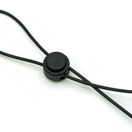 10 Pcs. Plastic Cord Stop, Color Black, Cord Size 3.2 mm, SKU ZETA-NERO